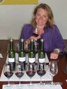 Armelle Falcy-Cruse of Château du Taillan, preparing the blending workshop