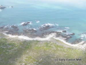 Flying by Elim vineyards, Indian Ocean