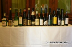 Aged grüner veltliner tasting line up 